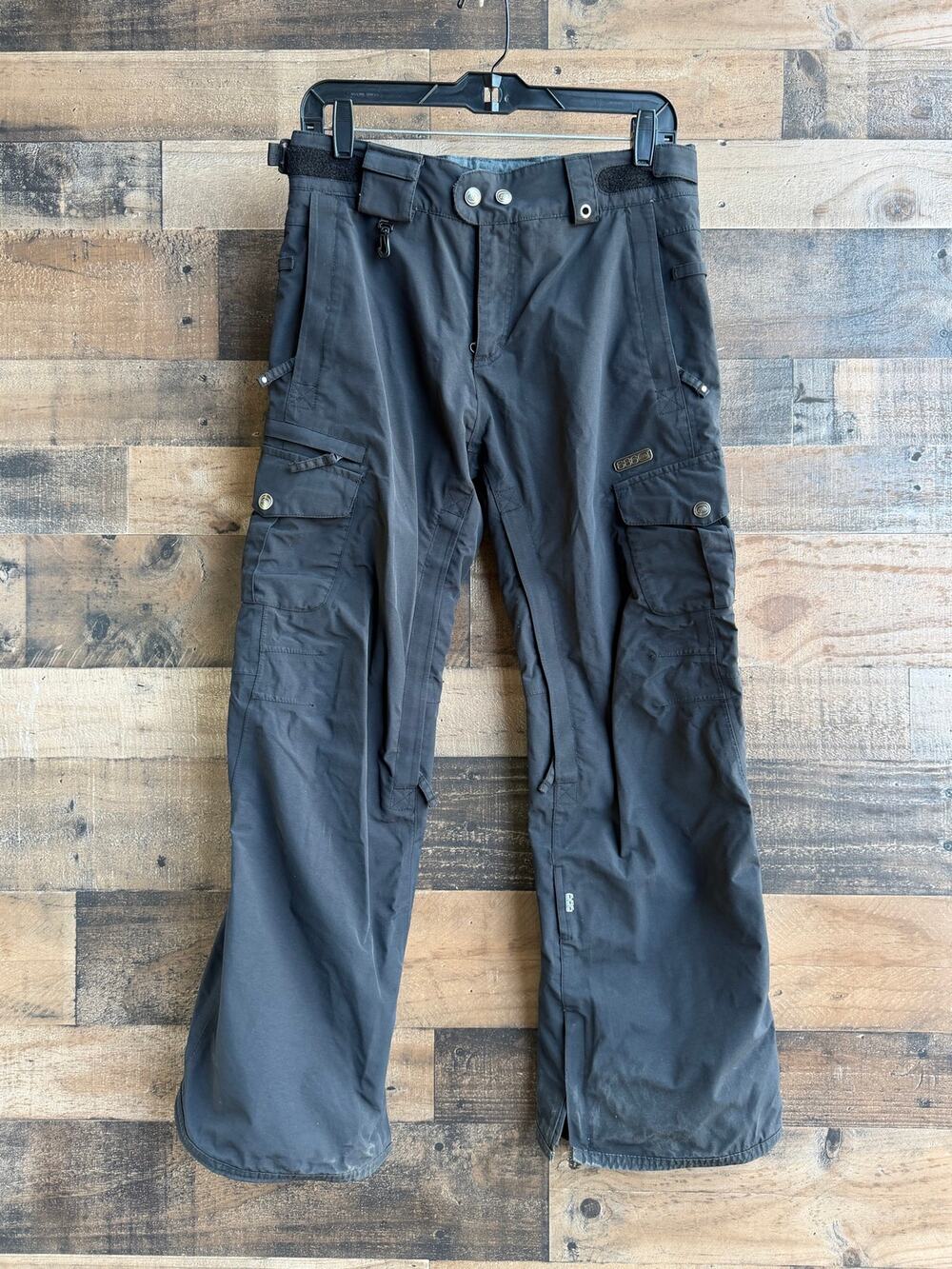 686 Smarty Women Size Small Waterproof Cargo Ski/Snowboard Pants-Charcoal Black